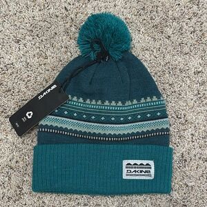 Dakine Shelby Deep Teal Pom Pom Beanie NWT